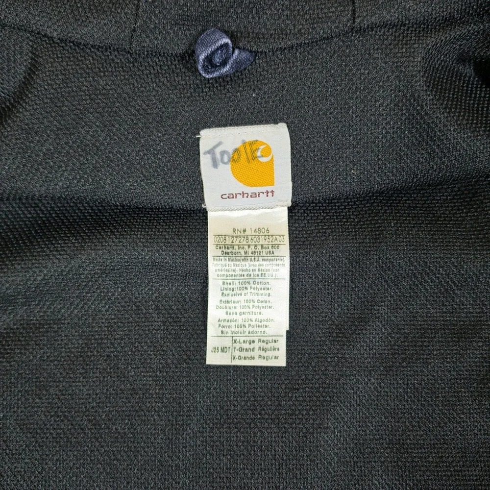 Carhartt J25 MDT Midnight Blue Sandstone Duck Active Jacket Mens XL Regular